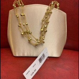 Gold Satin Evening Bag